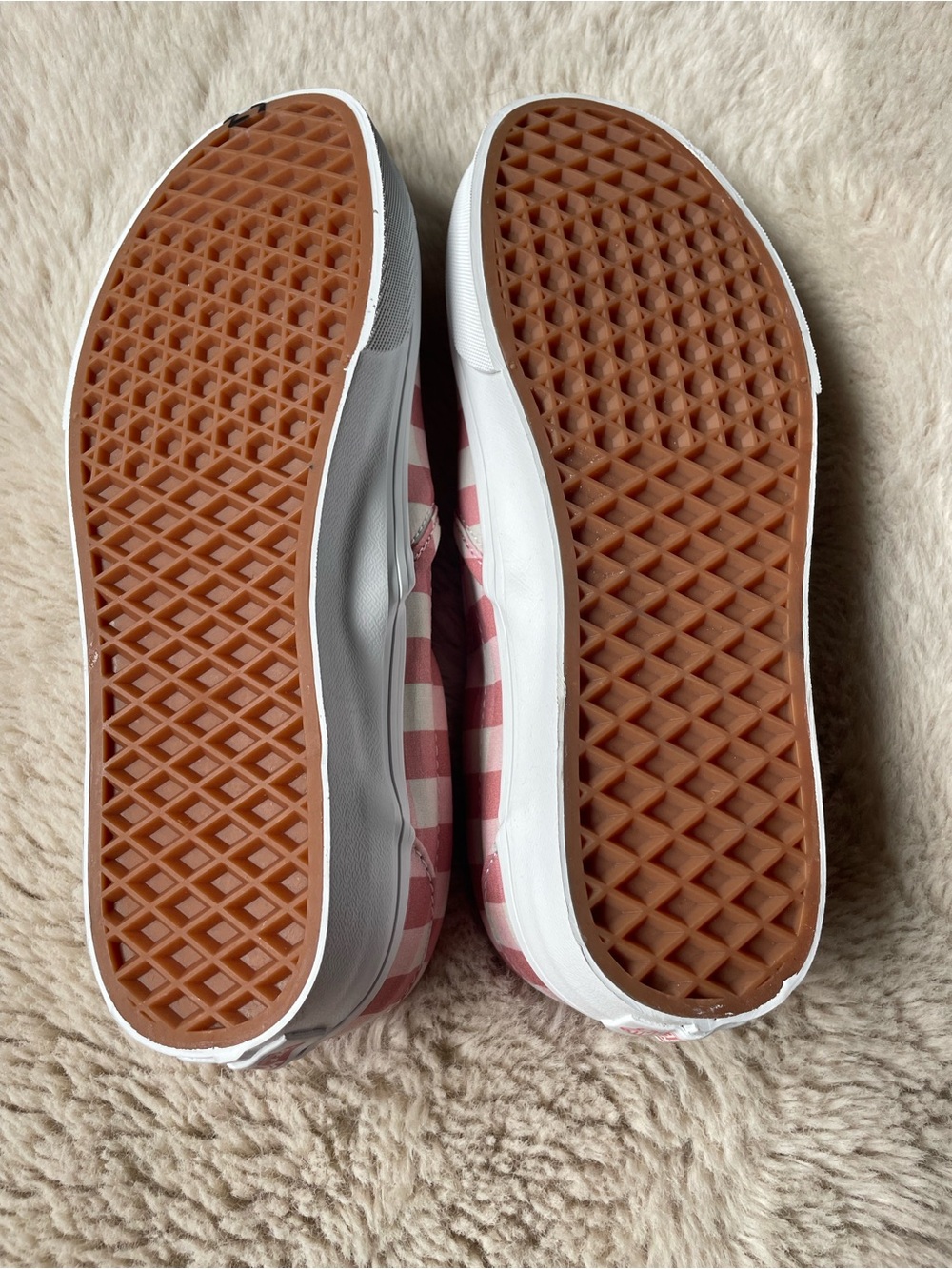 Vans | Gingham Rosette Pink & White Sneakers | 9.5 - Picture 8 of 11